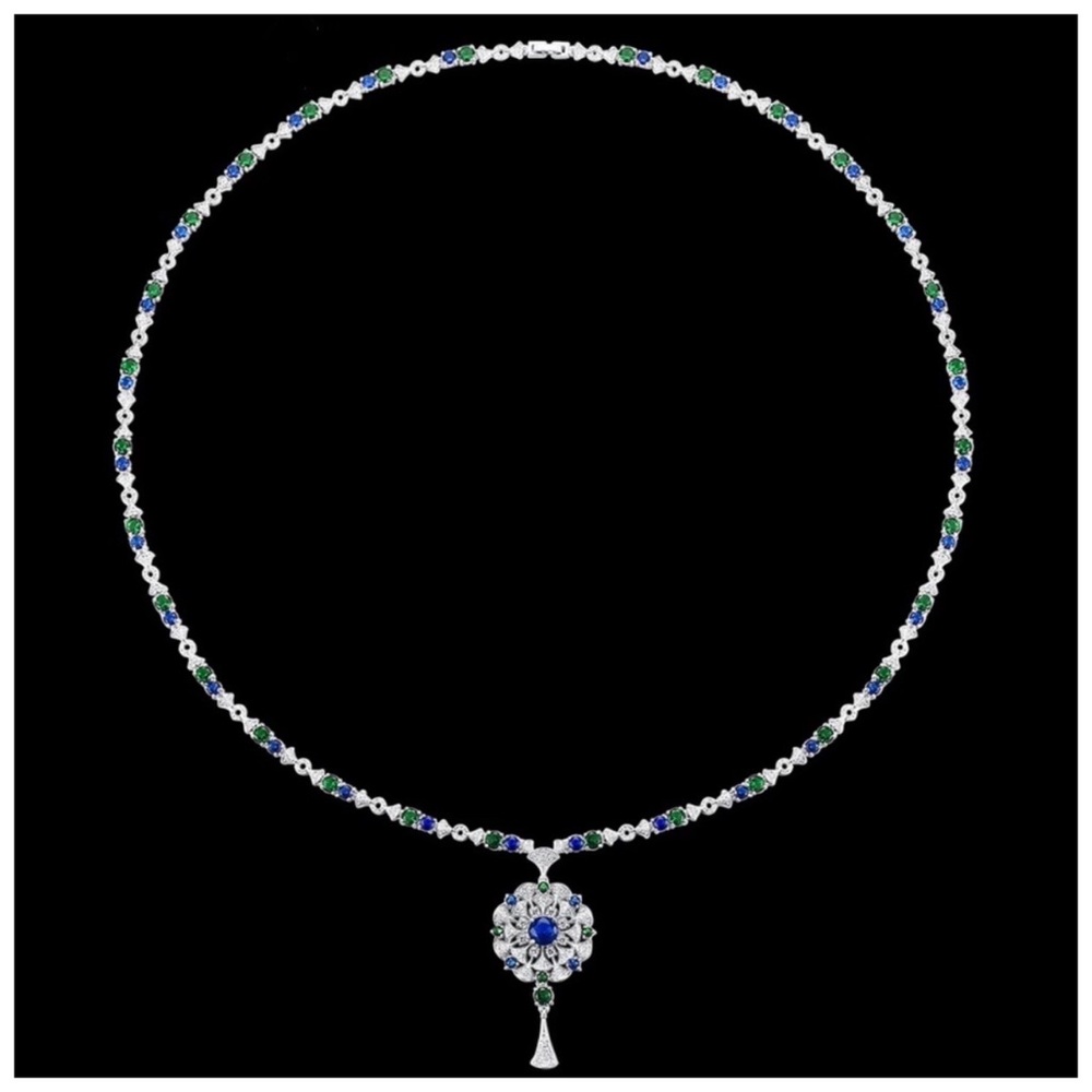 The Leeandra Swarovski Crystals Long Necklace - Picture 2 of 5